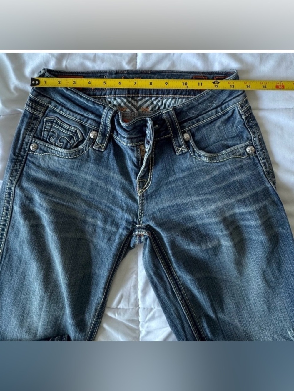Y2K Rock Revival Women's Indigo Skinny , Debbie straight leg Jeans - Picture 7 of 14